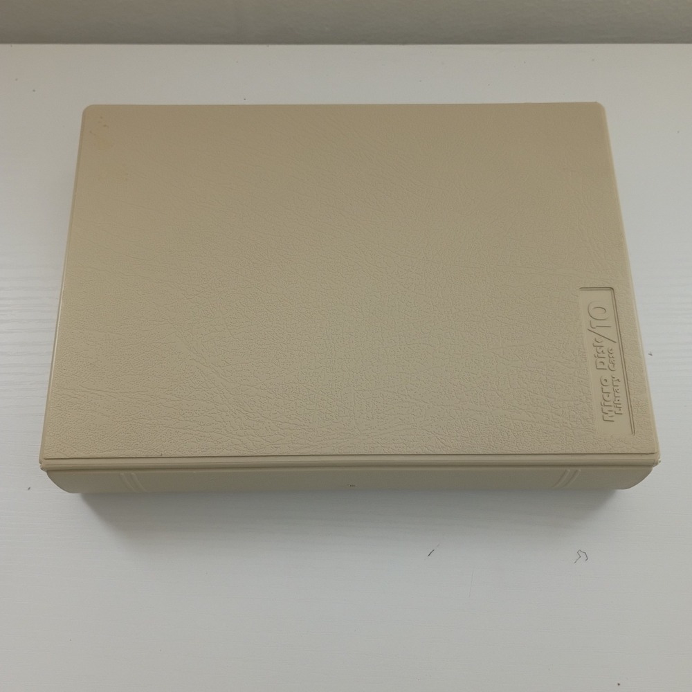 Vintage 3.5" Floppy Disk Storage Case Tan Micro Disk/10 Library Case GUC - Picture 4 of 9